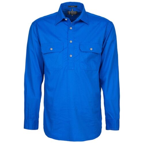 Ritemate Mens Pilbara Closed Front L/S Shirt Thumbnail